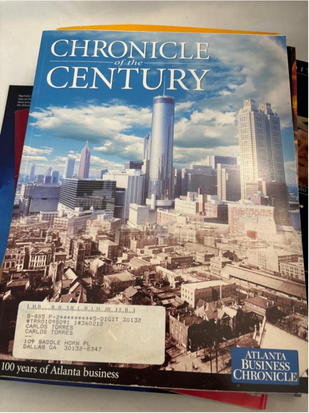 ⁠Chronicle of the Century 100 Years of Atlanta Business History Book #E37